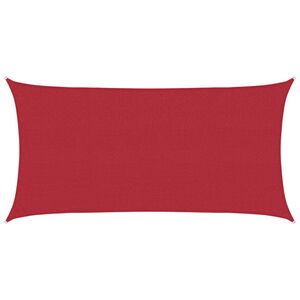 vidaXL Sonnensegel 2 x 6 m HDPE Rechteckig Rot