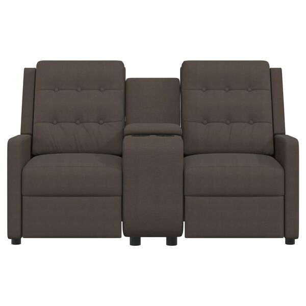 vidaXL 2-Sitzer Massagesessel mit Getränkehalter Braun