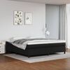 vidaXL Boxspringbett mit Matratze Schwarz 200x200 cm Kunstleder