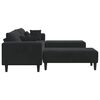 vidaXL Samt Sofa mit Kissen 3 pcs Schwarz 208 cm Samt