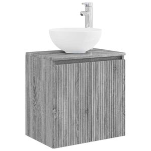 vidaXL Wandmontierte Waschtisch Grau Sonoma 49,5 x 41 x 64,5 cm