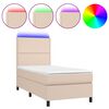 vidaXL Boxspringbett mit Matratze & LED Cappuccino-Braun 80x200cm