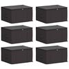 vidaXL Aufbewahrungsbox mit transparentem Oberfenster 6 Stk. 33,6 L