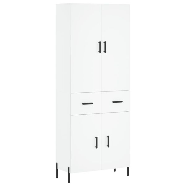vidaXL Highboard Wei&szlig; 69,5x34x180 cm Holzwerkstoff