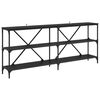 vidaXL Konsolentisch Schwarz Eichen-Optik 180 x 30 x 75 cm
