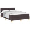 vidaXL Boxspringbett mit Matratze Dunkelbraun 140 x 200 cm Stoff