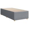 vidaXL Boxspringbett mit Matratze Hellgrau 100x200 cm Stoff