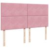 vidaXL Ottoman-Bett mit Matratzen & LEDs Rosa 180x200 cm Samt