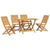 vidaXL Garten Essgruppe 5 pcs Braun Massivholz Akazie