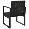 vidaXL 4-tlg. Garten-Lounge-Set mit Kissen Schwarz Poly Rattan