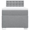 vidaXL Boxspringbett mit Matratze Hellgrau 90x190 cm Stoff