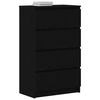 vidaXL Sideboard Schwarz Eichen-Optik 60x35x98,5 cm Holzwerkstoff