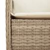 vidaXL 7-tlg. Garten-Essgruppe mit Kissen Beige Poly Rattan