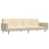 vidaXL Schlafsofa 2-Sitzer Creme Stoff