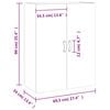 vidaXL Wandschrank Sonoma-Eiche 69,5x34x90 cm
