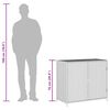 vidaXL Gartenschrank Beige 83x45x76 cm Poly Rattan