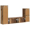 vidaXL TV-Schrankset Wandmontiert 4 pcs Altholz Holzwerkstoff