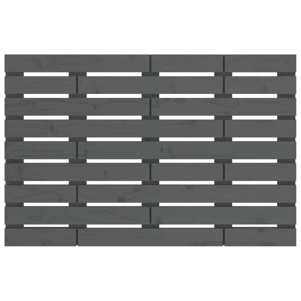 vidaXL Wand-Kopfteil Grau 81x3x63 cm Massivholz Kiefer