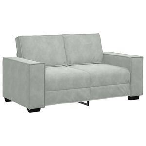 vidaXL 2-Sitzer-Sofa Hellgrau 160x78x84 cm Samt