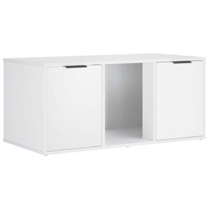 vidaXL Katzenkiste M&ouml;bel Wei&szlig; 100 x 49 x 45 cm Holzwerkstoff
