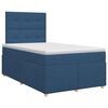 vidaXL Boxspringbett mit Matratze mit Kopfteil Blau 120 x 200 cm Stoff