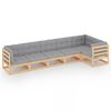 vidaXL 6-tlg. Garten-Lounge-Set mit Kissen Kiefer Massivholz