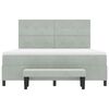 vidaXL Boxspringbett mit Matratze Hellgrau 180 x 200 cm Samt
