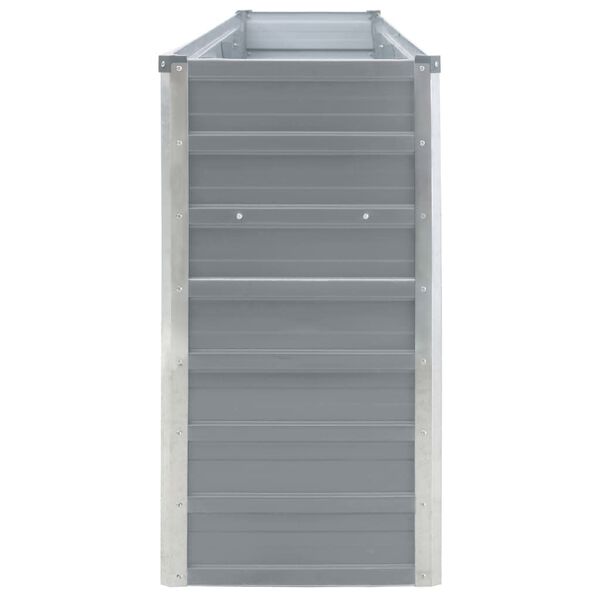 vidaXL Hochbeet 320 x 40 x 77 cm Verzinkter Stahl Grau