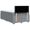 vidaXL Boxspringbett mit Matratze Hellgrau 120x190 cm Stoff
