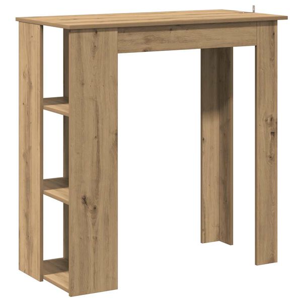 vidaXL Bartisch mit Regal Artisan-Eiche 102x50x103,5 cm Holzwerkstoff
