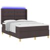 vidaXL Boxspringbett mit Matratze Braun 140 x 190 cm Stoff