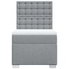 vidaXL Boxspringbett mit Matratze Hellgrau 100x200 cm Stoff