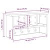 vidaXL Wandmontierter Kleiderst&auml;nder mit Regal Altholz 50 x 16 x 26 cm