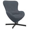 vidaXL Eiersessel Dunkelgrau 63 x 73 x 90 cm Samt