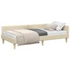 vidaXL Eckbettgestell Creme 90 x 190 cm Stoff