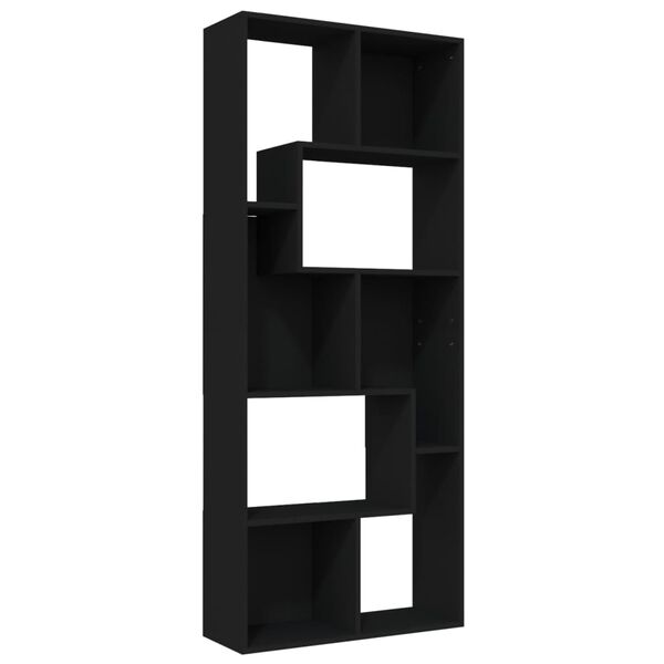 vidaXL B&uuml;cherregal Schwarz 67x24x161 cm Holzwerkstoff