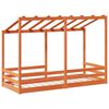 vidaXL Kinderbett mit Dach Wachsbraun 75x190 cm Massivholz Kiefer