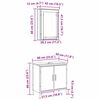 vidaXL Badezimmerm&ouml;bel-Set mit Regal mit T&uuml;r 2 pcs Braun Holzwerkstoff