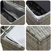 vidaXL Gartenbox Poly Rattan 100x50x50 cm Grau
