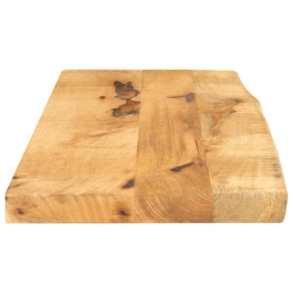 vidaXL Tischplatte 80x40x3,8 cm Baumkante Massivholz Raues Mangoholz