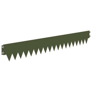 vidaXL Raseneinfassung 20 pcs 103 x 15 cm Metall Olivgr&uuml;n