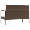 vidaXL 16-tlg. Garten-Lounge-Set mit Auflagen Poly Rattan Braun