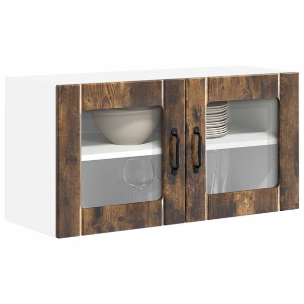 vidaXL K&uuml;chenschrank Ger&auml;ucherte Eiche 80 x 31 x 40 cm Holzwerkstoff