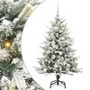 vidaXL K&uuml;nstlicher vorbeleuchteter Weihnachtsbaum mit Kugelset Gr&uuml;n