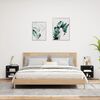 vidaXL Wand-Nachttische mit LED-Leuchten 2 Stk. Schwarz
