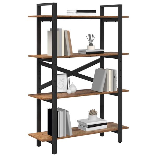 vidaXL B&uuml;cherregal Altholz 100 x 33,5 x 140 cm Holzwerkstoff