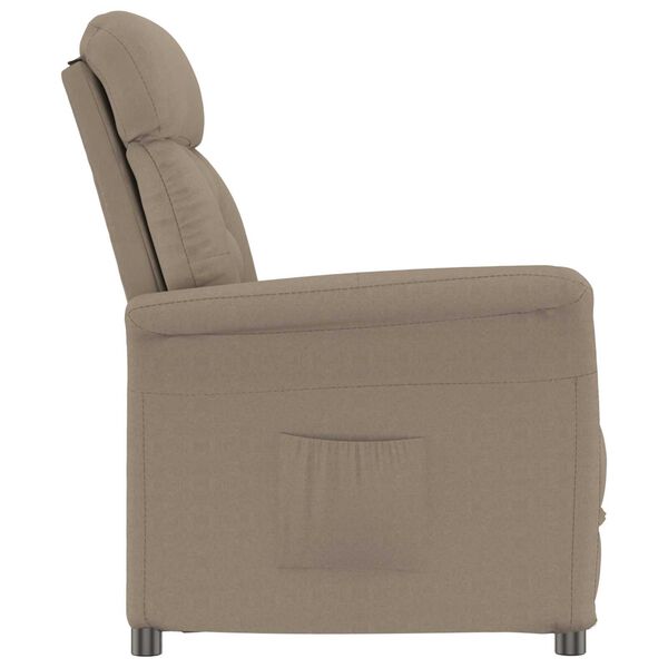 vidaXL Recliner Sessel Taupe Taupe 70.5 x 96.5 x 95 cm Polyester