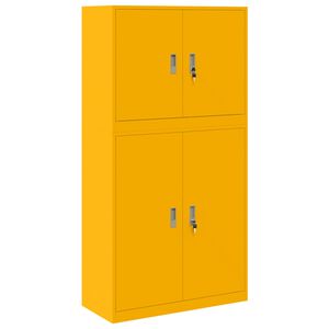 vidaXL Aufbewahrungsschrank 2 stk. Senfgelb 90 x 40 x 175 cm Stahl
