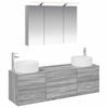 vidaXL Badezimmerm&ouml;bel-Set 4 stk. Sonoma-Grau 49,5 x 44,5 x 65,5 cm