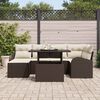 vidaXL Garten-Sofa-Set mit Kissen 7 pcs Braun und Creme